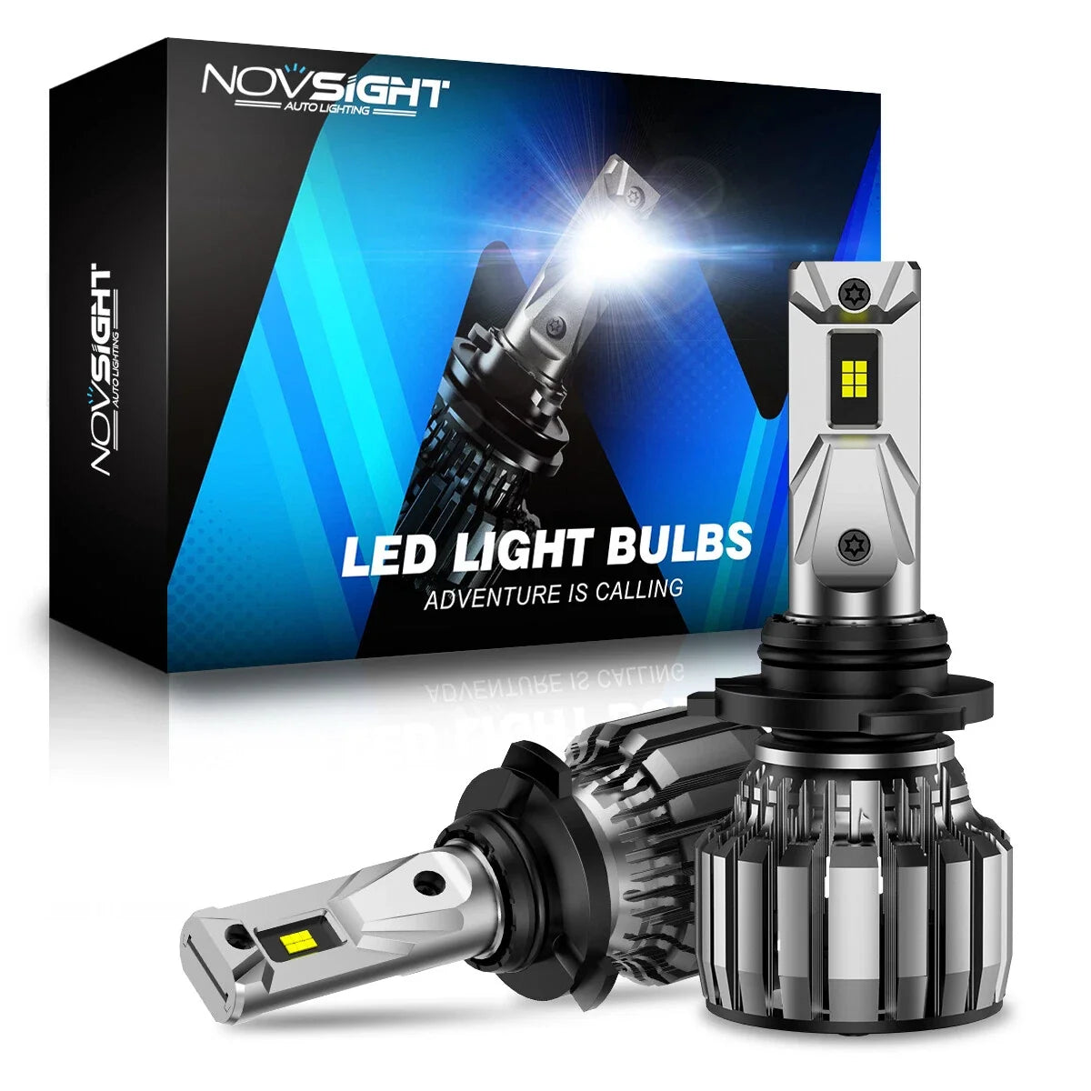 2X 9006 LED Headlight Bulbs for NOVSIGHT (13000LM, Hi/Low Beam)