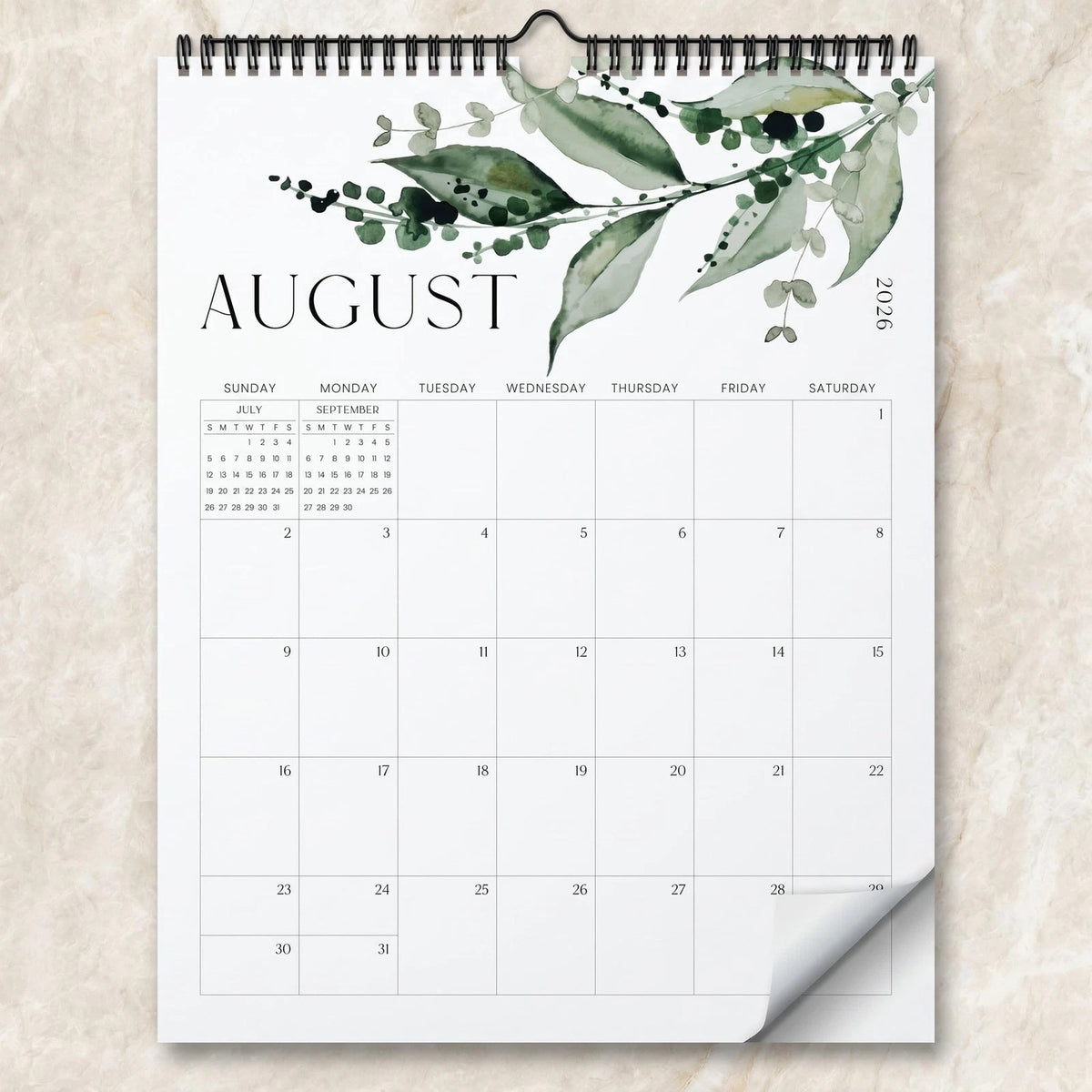 Aesthetic Wall Calendar for 2026-2027 (June 2026–December 2027)