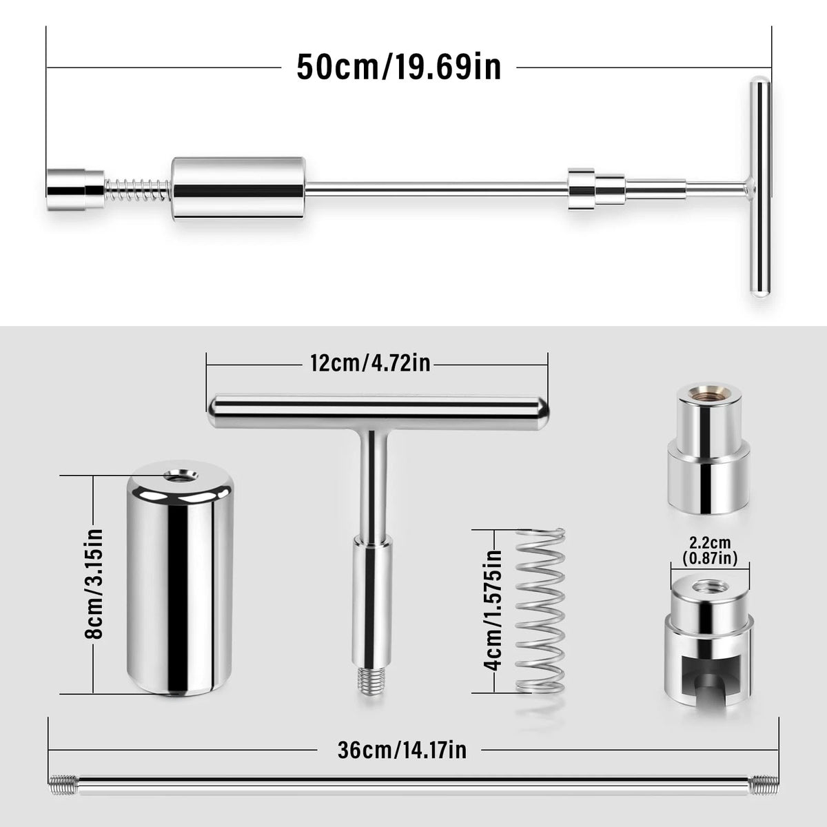Adjustable T-Bar Slide Set A for Paintless Dent Repair