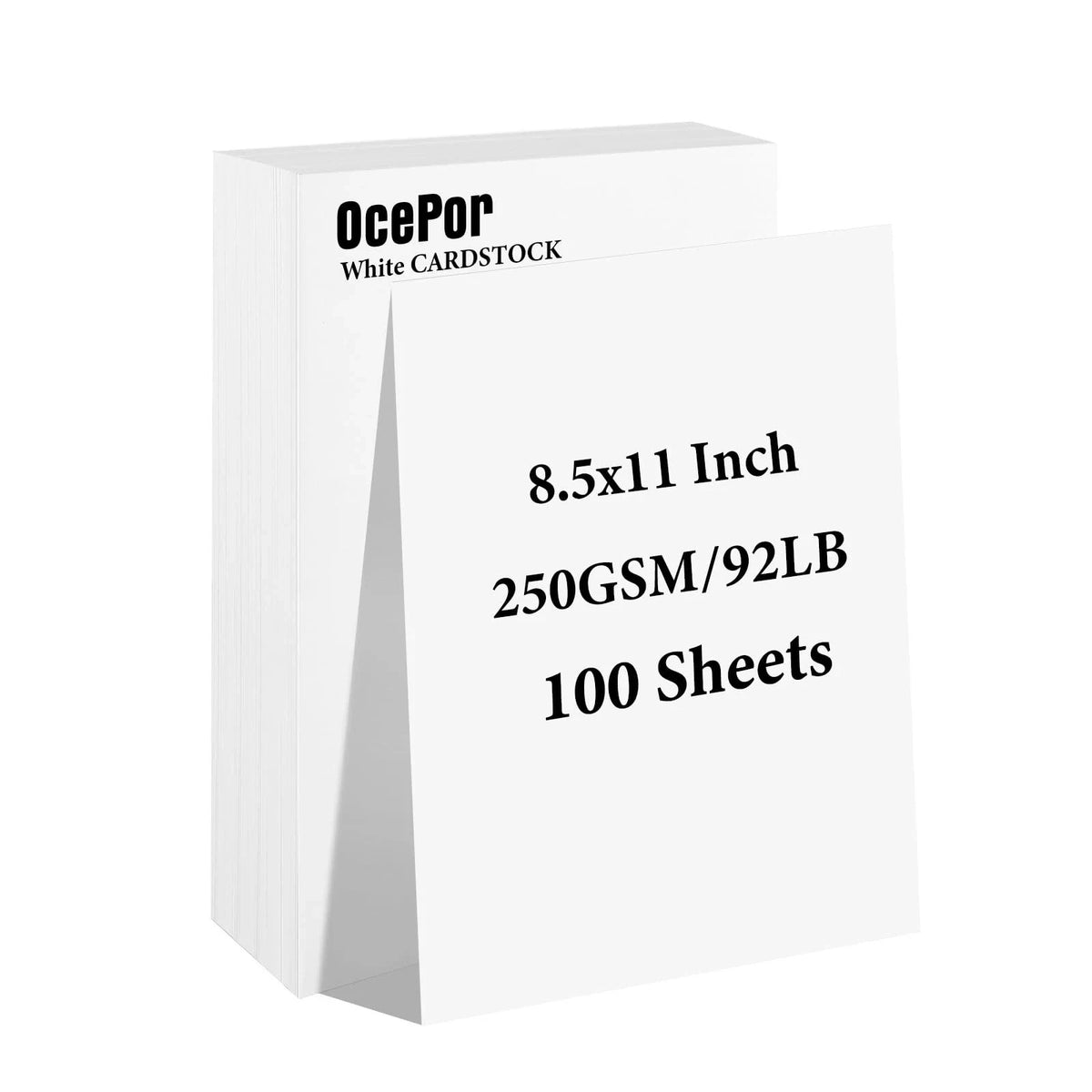 100 Sheets Cardstock 8.5" x 11" 92Lb/250Gsm