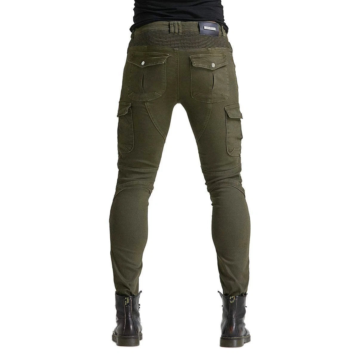 2X Durable Motorcycle Jeans with Armor Pads for Men & Women (Green, 2XL)