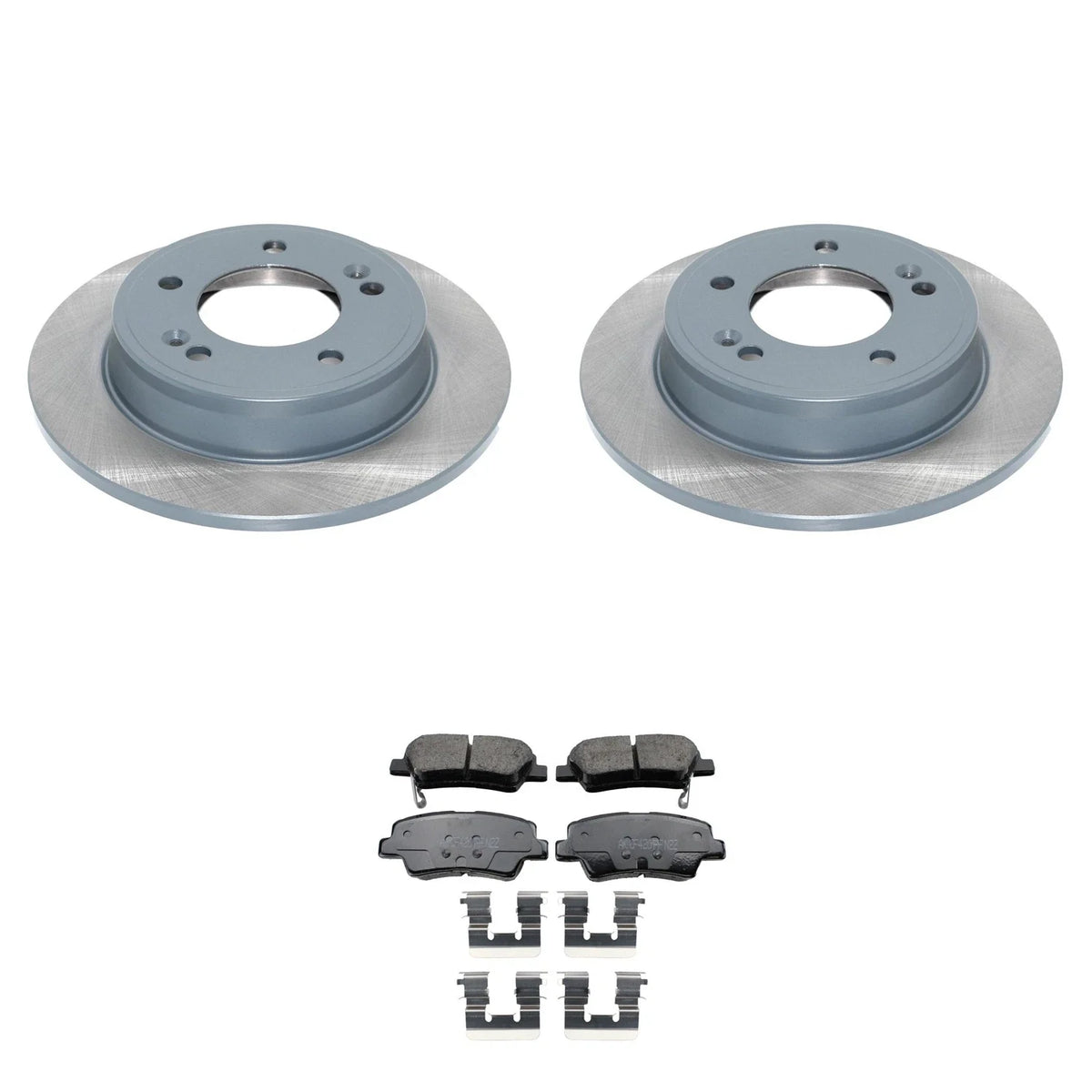 Set of 2 DuraGo Rear Rotors & Akebono ProACT Ceramic Pads for Elantra Forte5 (2017–2020)