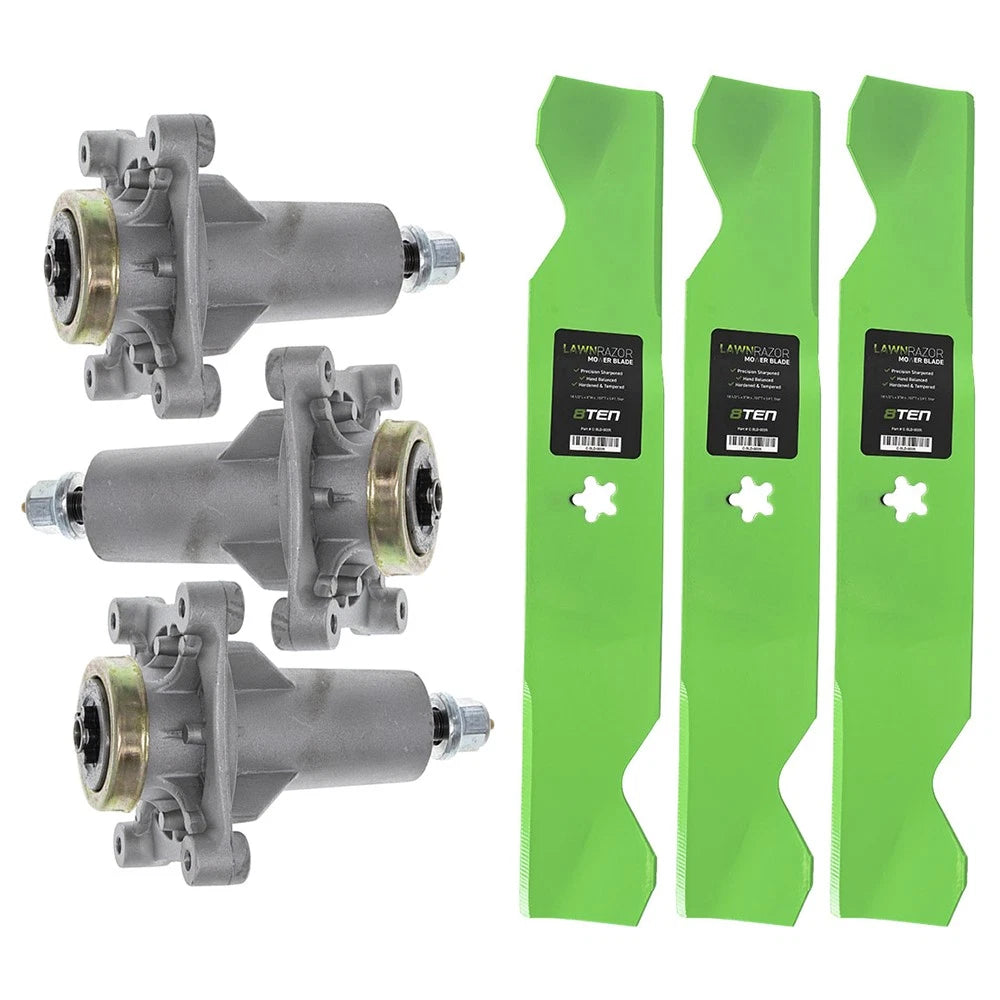 Mower Deck Blades & Spindles Kit for Statesman SPGT25H54 (532187254, 539112053, 532187292, 539112057)