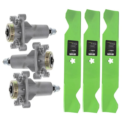 Mower Deck Blades & Spindles Kit for Statesman SPGT25H54 (532187254, 539112053, 532187292, 539112057)