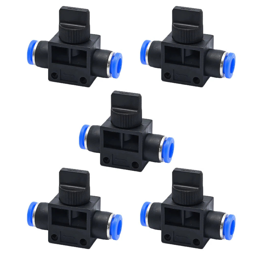 5X Pneumatic Control Ball Valve Connector for Hose Tube Inline
