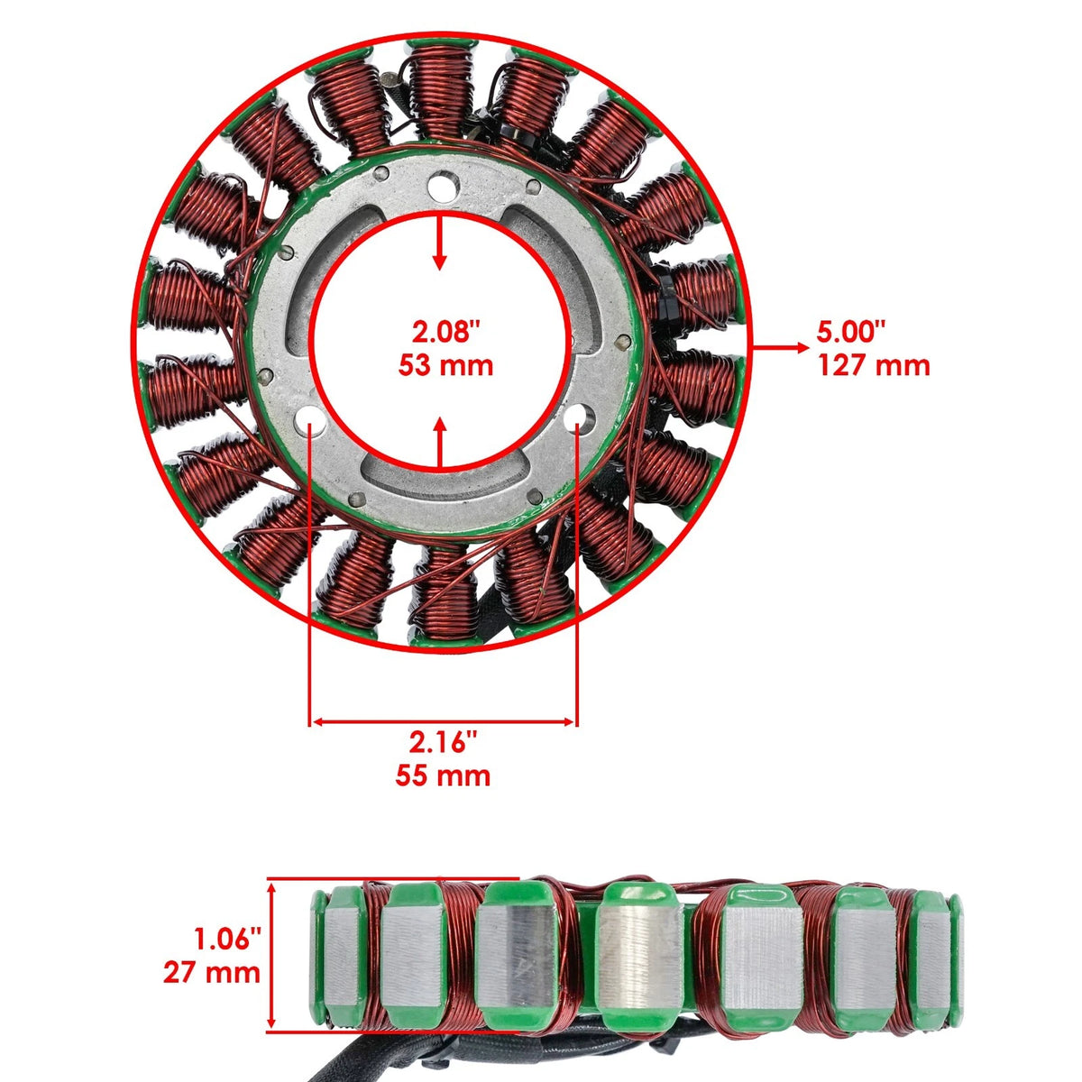 Stator & Gasket for Suzuki LTA750XZ King Quad (2008–2017) ST207+GT153, 32101-31G00, 32101-31G01