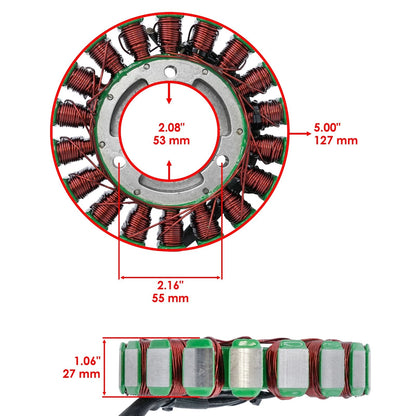 Stator & Gasket for Suzuki LTA750XZ King Quad (2008–2017) ST207+GT153, 32101-31G00, 32101-31G01