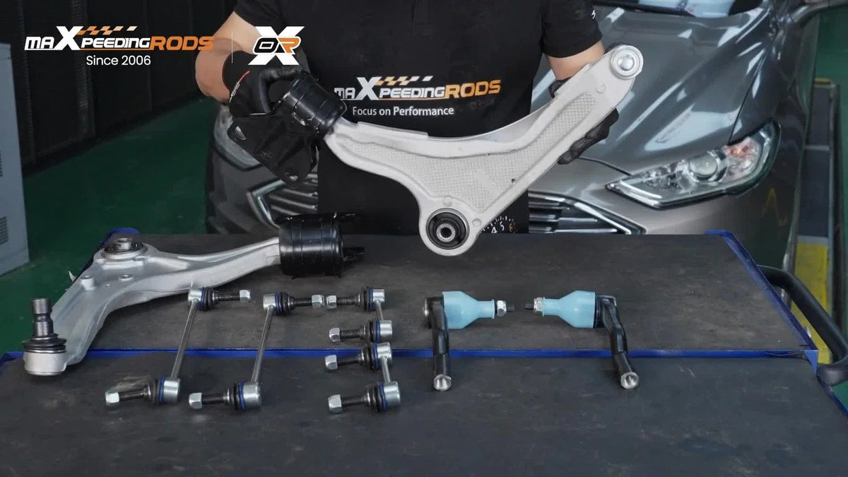 Set of 8 Front Lower Control Arms Tie Rods Sway Bar Kits for Ford Fusion MKZ (2013–2018)