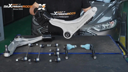 Set of 8 Front Lower Control Arms Tie Rods Sway Bar Kits for Ford Fusion MKZ (2013–2018)
