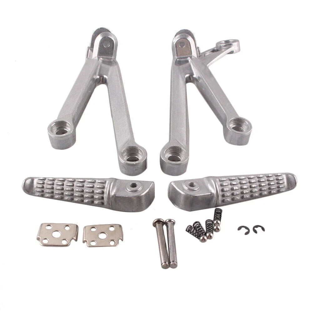 Passenger Rear Footpegs Footrests Brackets for Kawasaki Ninja ZX10R (2004–2005)