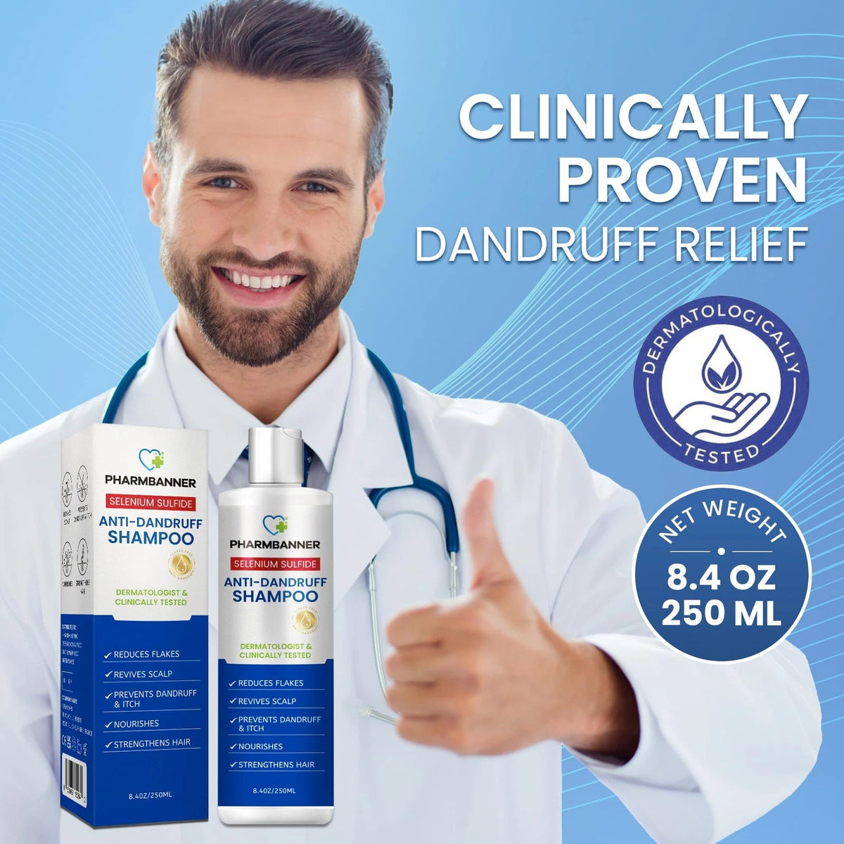 Anti-Dandruff Shampoo with Selenium for Hair Care (Pack of 1)