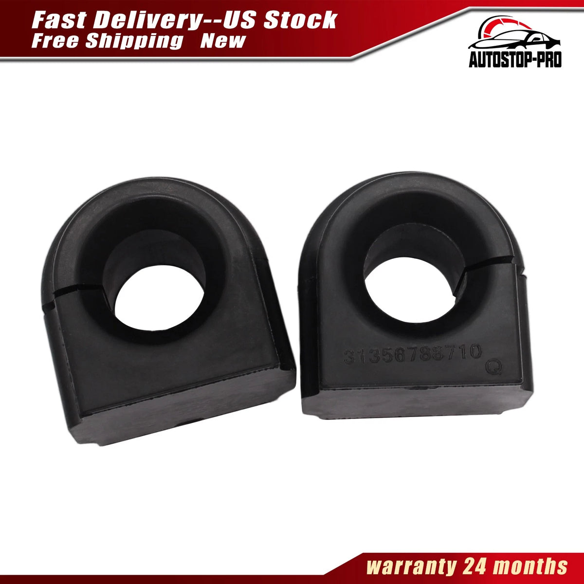 Set of 2 Front Sway Bar Bushings for BMW X3 X4 (2011–2018) For 31356788710
