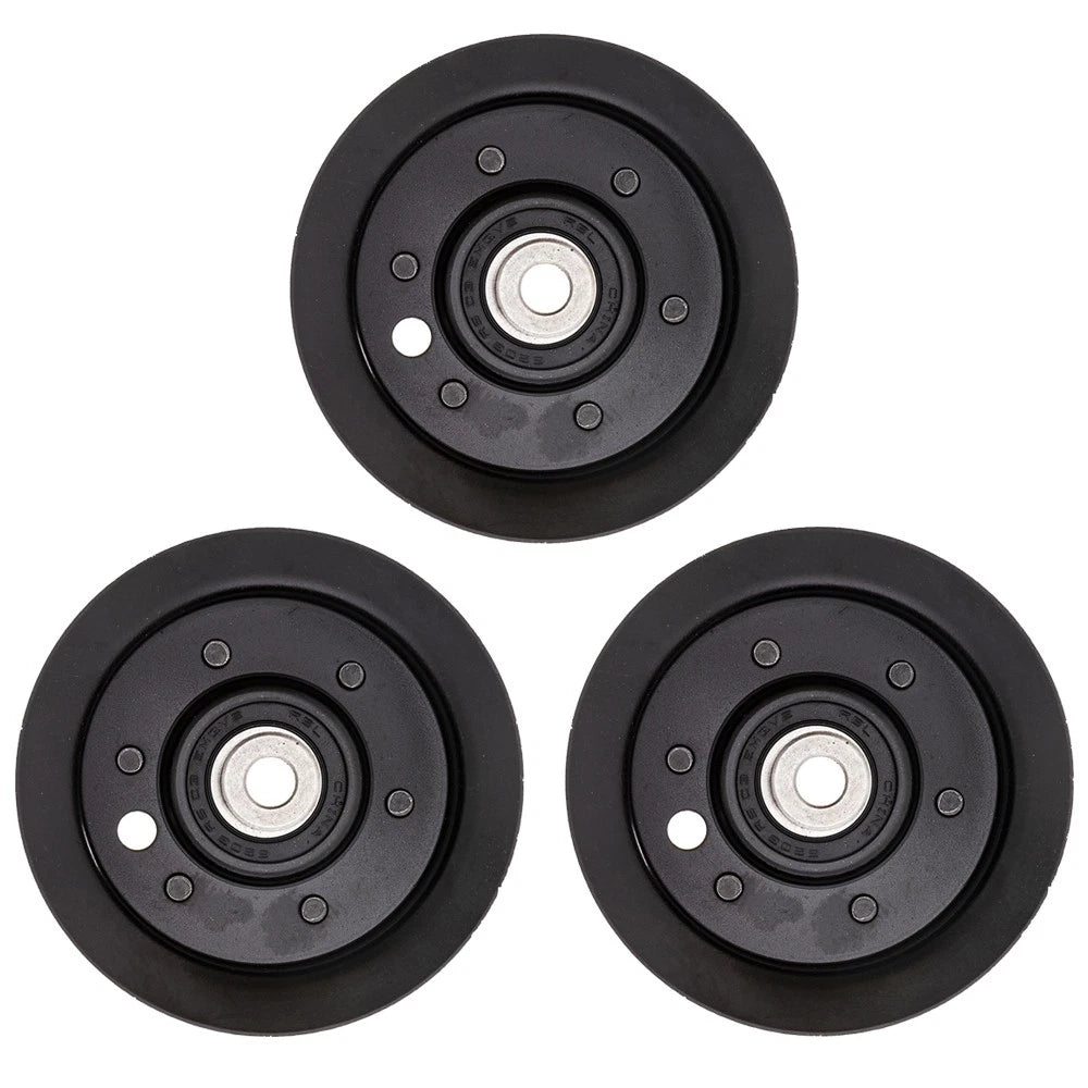 Flat Idler Pulley Set of 3 for Hayter Recycling RT380H (88-5630, 132-4717)