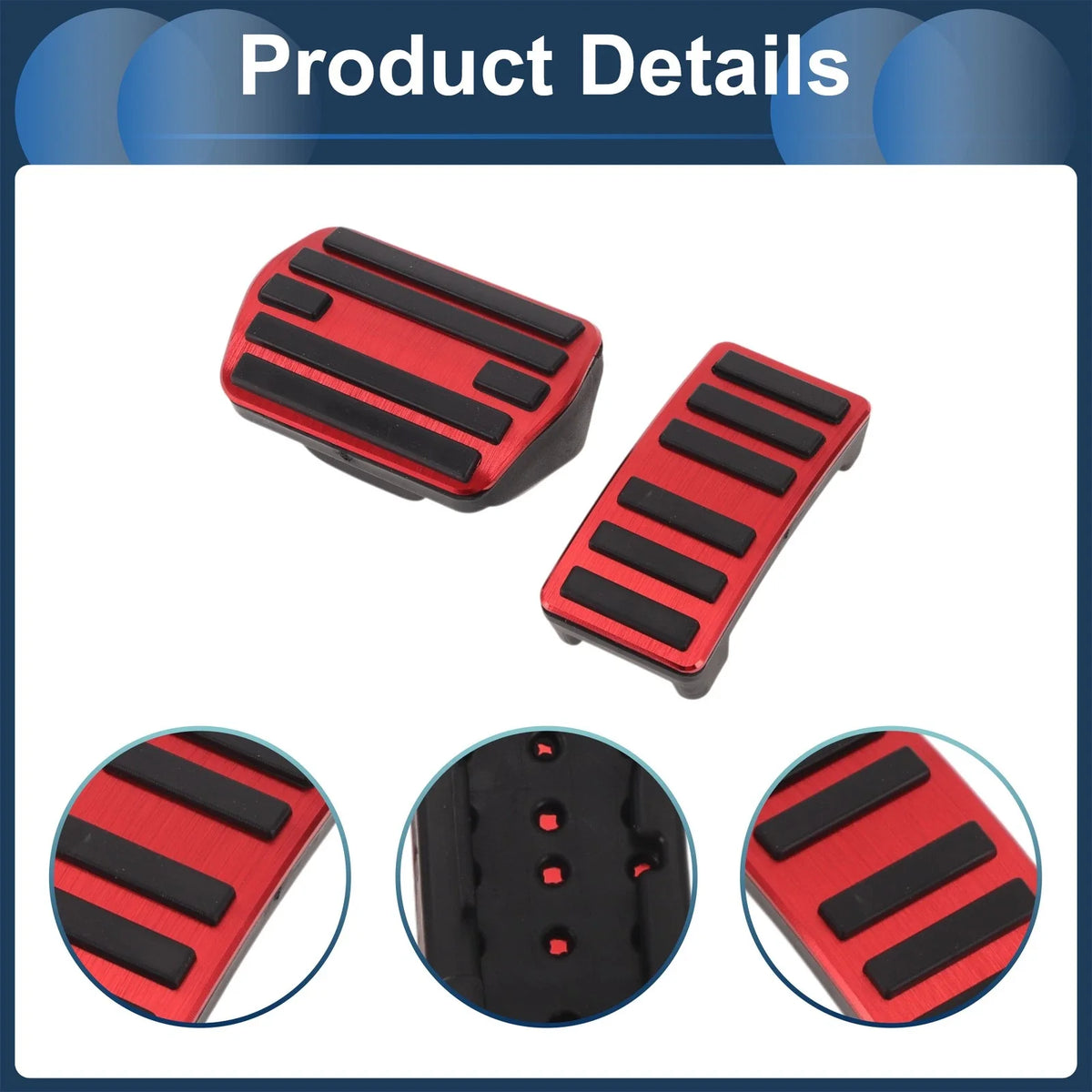 2X Foot Accelerator Pedal Covers for Ford Mustang Mach-E (2021–2025) Red