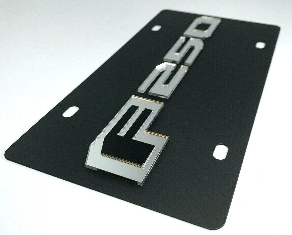 Vanity License Plate for Ford F-250 Licensed Mirrored Emblem Matte Black (2017–2024)