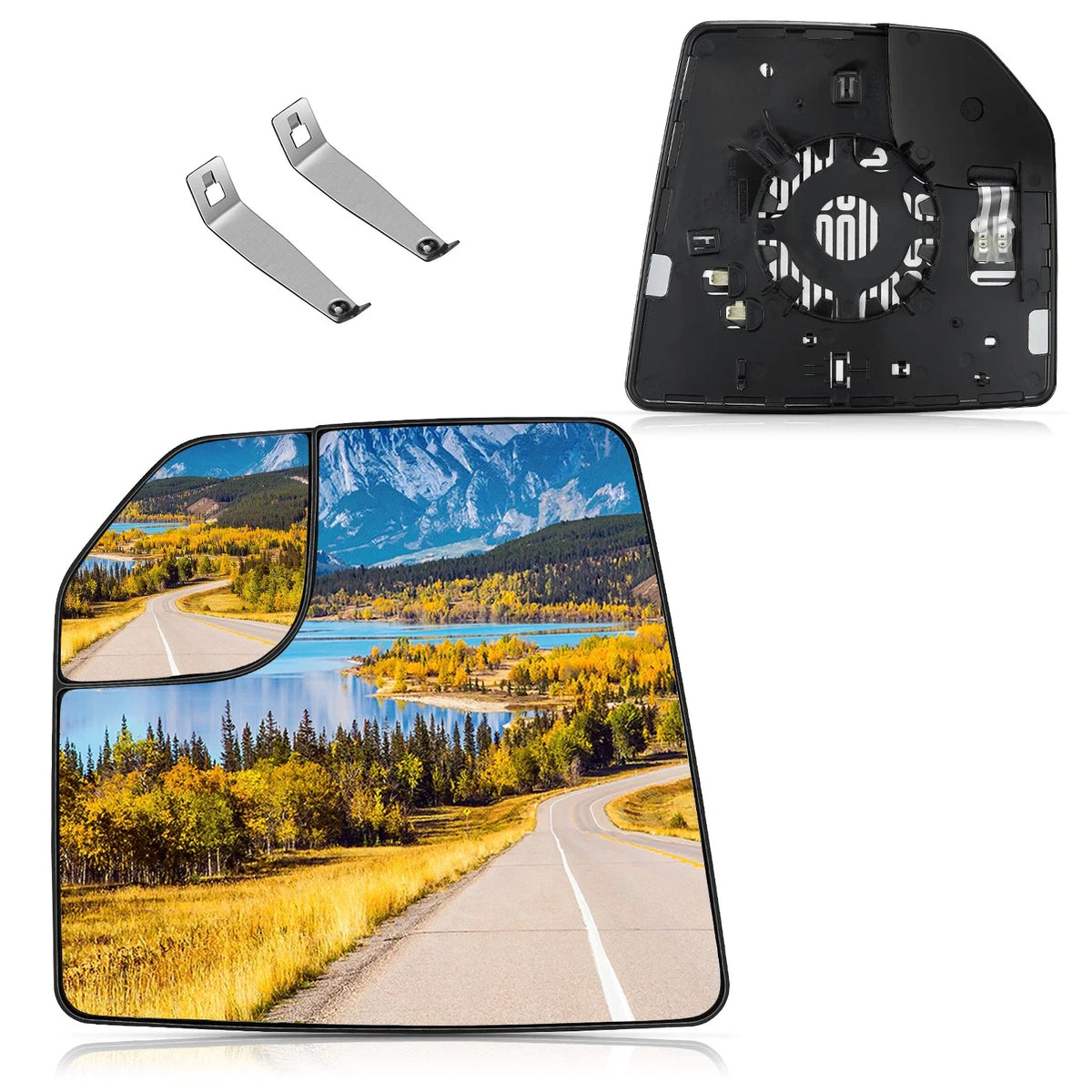 Driver LH Heated Mirror Glass for Ford F-150 (2015–2020) With Blind Spot