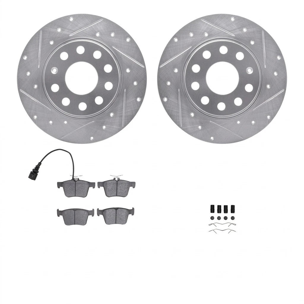 Rotor Set for Seat Ateca (2017–2018) ALX-PAU-DF-7612-74040-CLA2, Drilled & Slotted