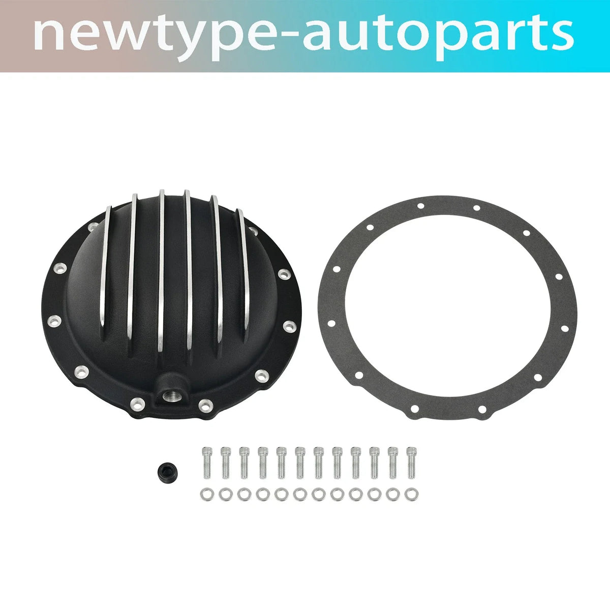 Rear Differential Cover with Gasket & Drain Plug for Jeep AMC Model 20 (12 Bolts)