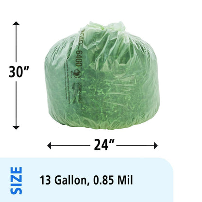 13 Gallon Ecosafe-6400 Trash Bags for Stout by Envision (Pack of 45)