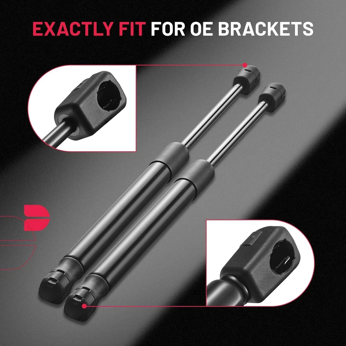 2x Gas Shocks Struts for Rear Window Lift Support for 13" Truck (200N)