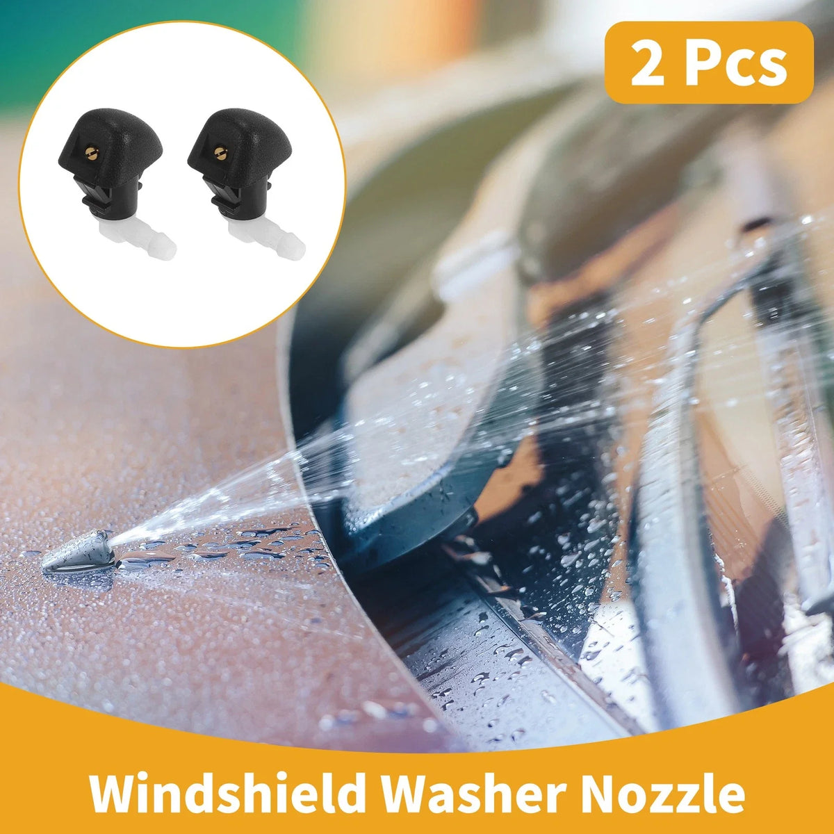 2 Pcs Front Windshield Washer Nozzle for Honda Odyssey (2005–2010) No.76810TK8A21