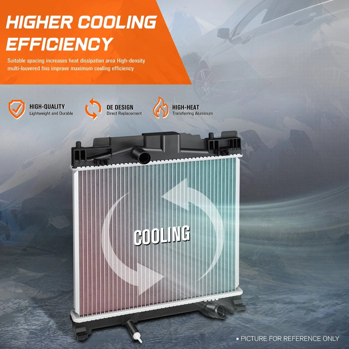 Full Aluminum Core Cooling Radiator for Scion iQ (2012–2015) DPI-13263
