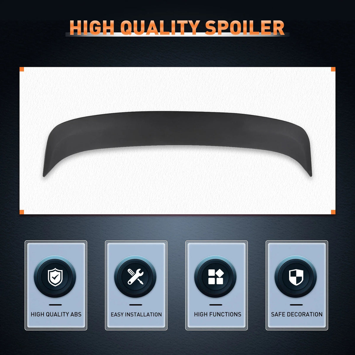 Matte Black Wing Spoiler with LED Brake for Nissan Altima Sedan (2007–2012)