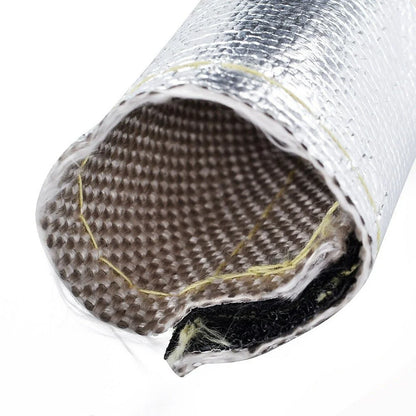 3Ft Metallic Heat Shield Sleeve for Automotive Wiring and Hoses