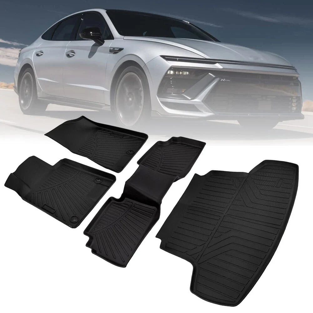 Set of 4 Floor Mats + Cargo Liner for Hyundai Sonata/Kia K5 (2020–2025)