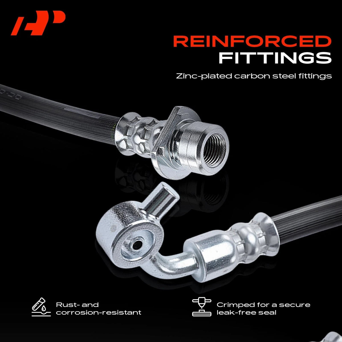 2X Rear Brake Hydraulic Hose for Honda CR-V (2007–2011) H62075, 01466SWA000, 2204996