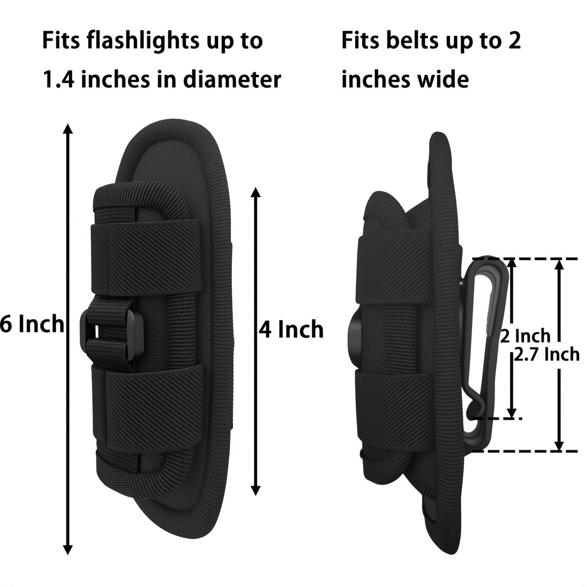 Tactical Flashlight Holster for Universal Use (2010–2023)