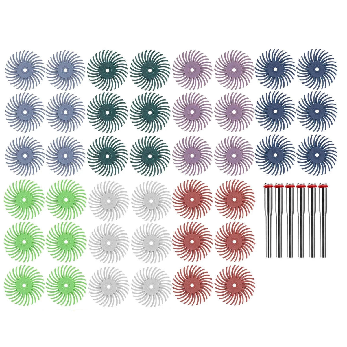 48PCS Diamond Bristle Disc Set for Polishing & Finishing