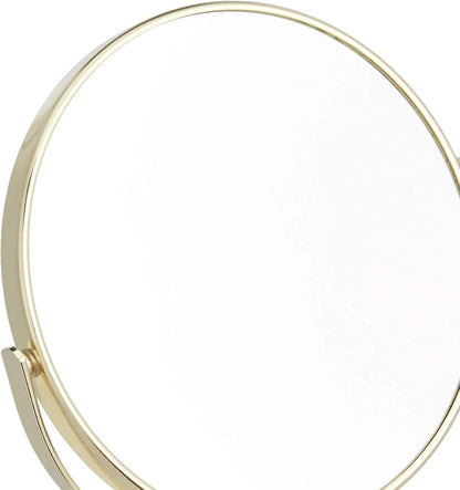 360° Rotation Double Sided Vanity Mirror for Tabletop Use (1X/5X Magnification)