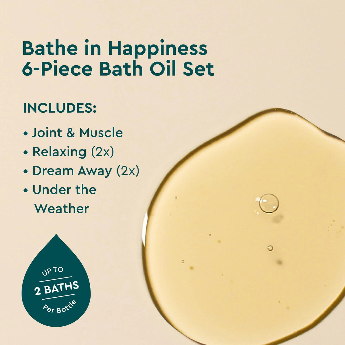 6X Bath Oil Set for Kneipp Bathe in Happiness (0.67 Fl Oz Each)