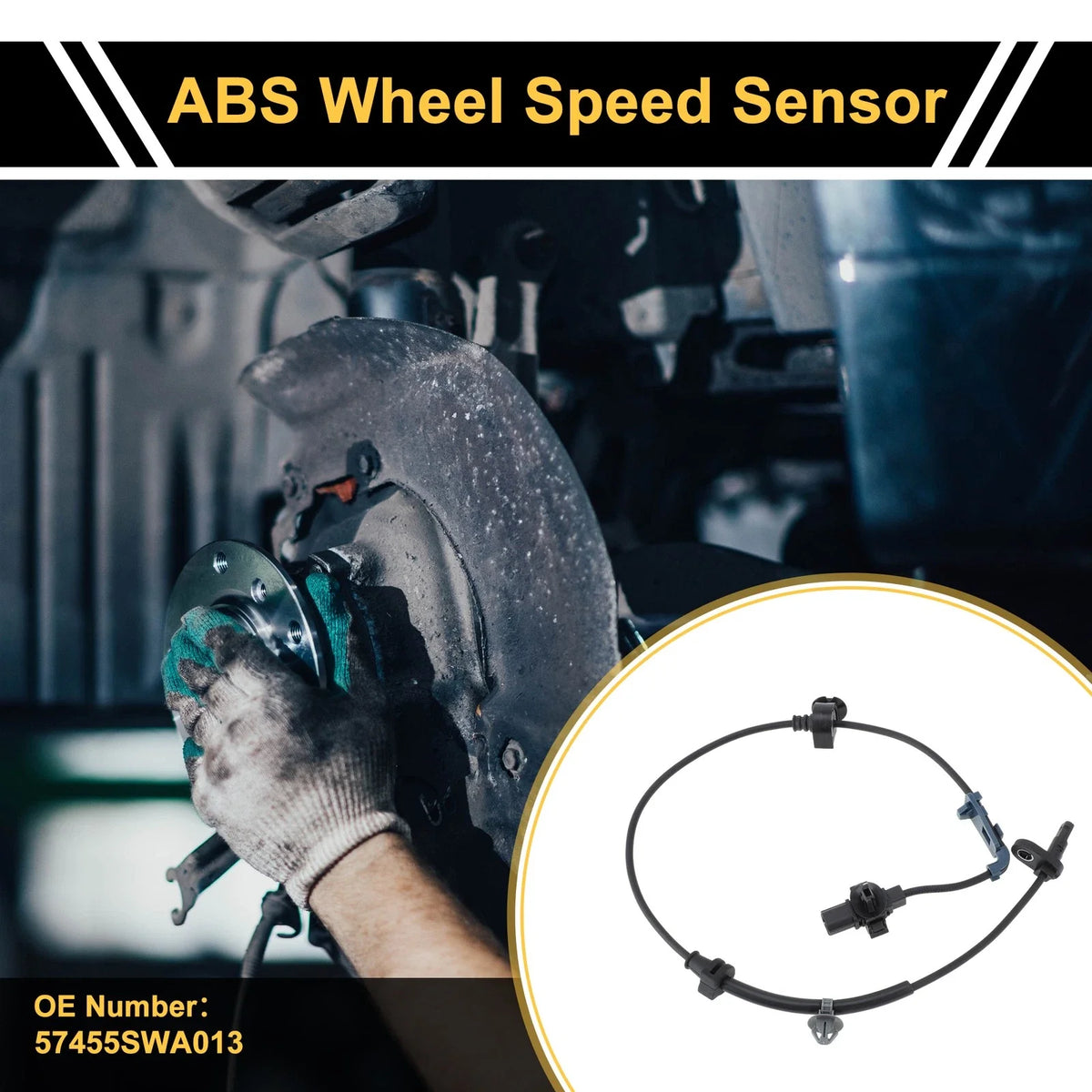 ABS Wheel Speed Sensor No. 57455SWA013 for Honda CR-V (2007–2011) Front Left