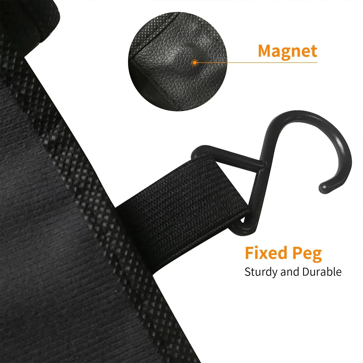3Pcs Set Fender Covers for Car M (Magnetic PU Leather, Black)