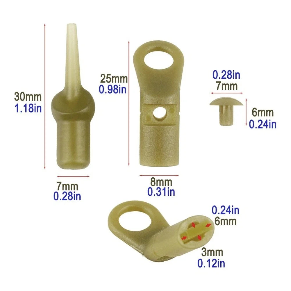 30mm Rubber Drop Off Run Ring Beads for Carp Fishing Rigs