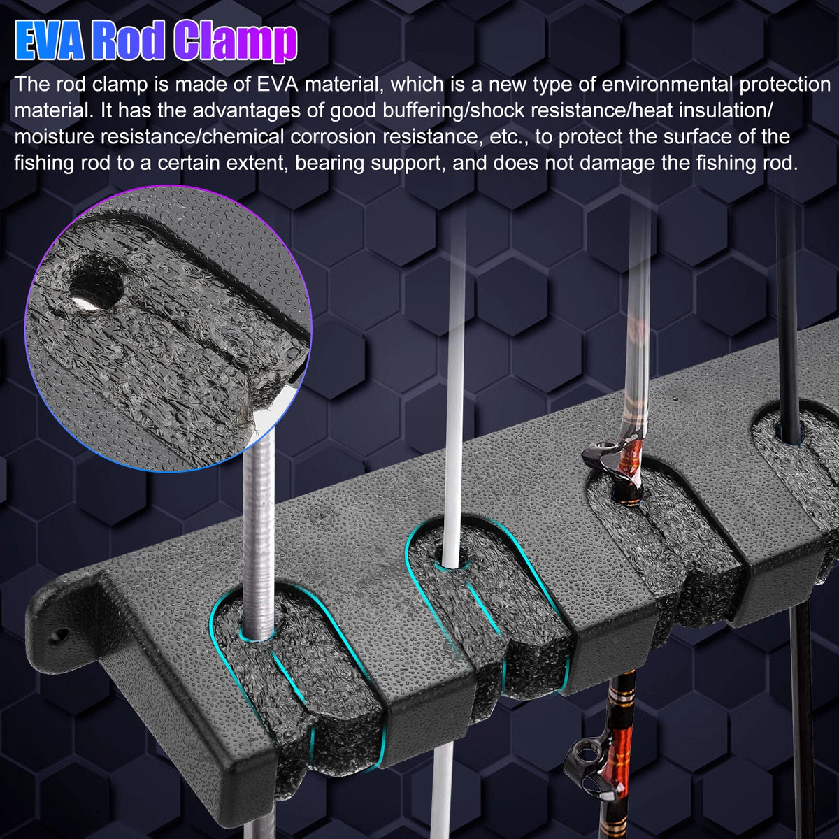 Fishing Rod Rack Vertical Holder for Boat (Universal Fit)