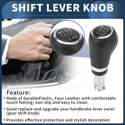6 Speed Manual Gear Shift Knob for Chevrolet Trax (2013–2020) Plastic Faux Leather