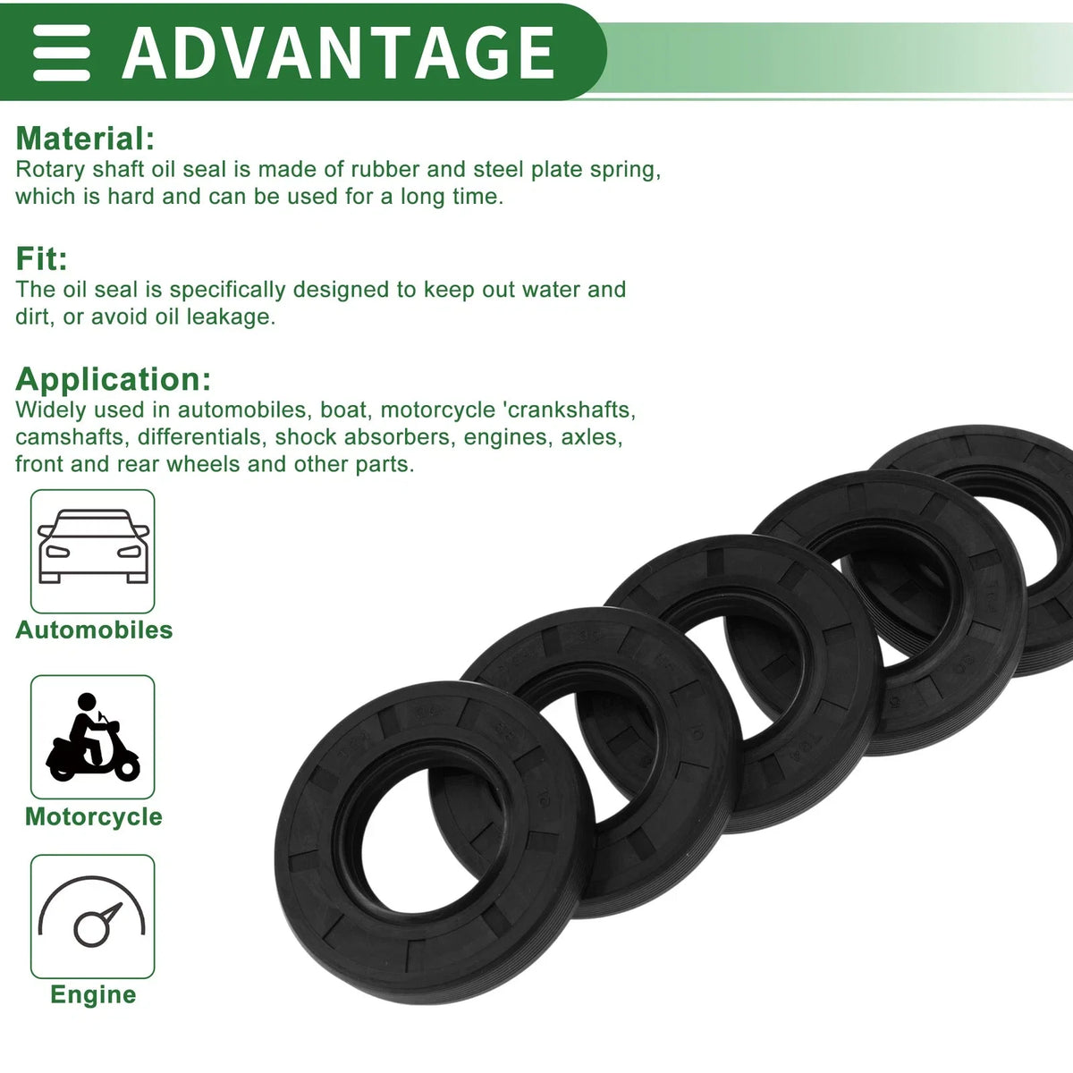 Oil Seal for Rotary Shaft (30x58x10mm)