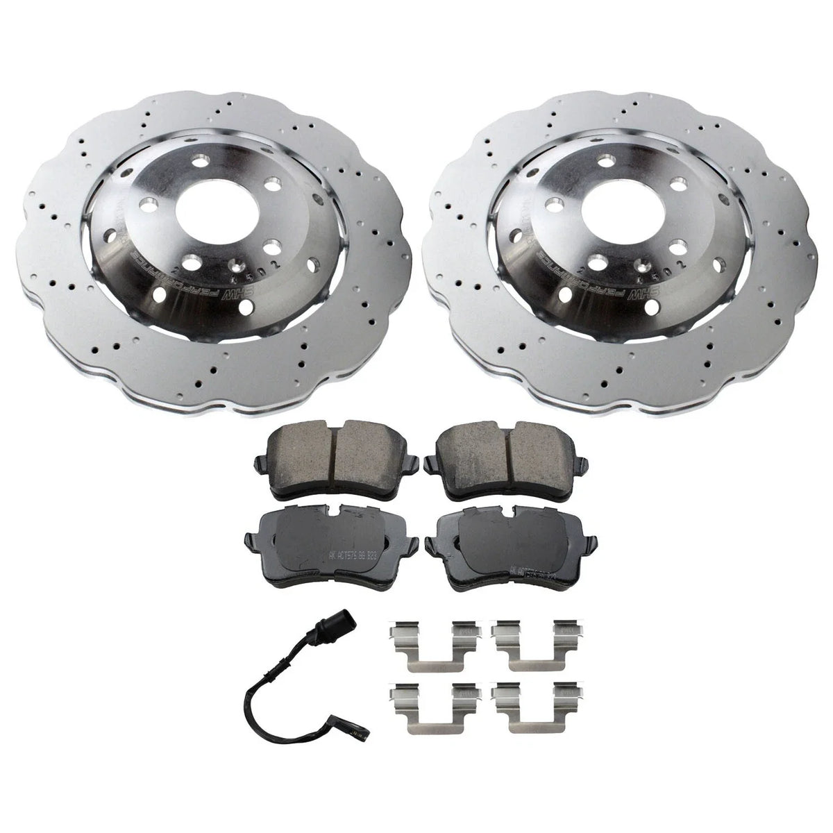 Rear Brake Kit 330mm Disc Rotors & Ceramic Pads for Audi RS5 (2013–2015)