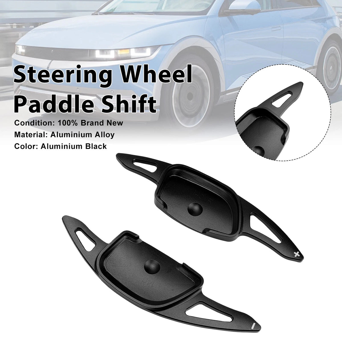Steering Wheel Paddle Shifter for Hyundai Ioniq 5 (2021–2023) Aluminium Black