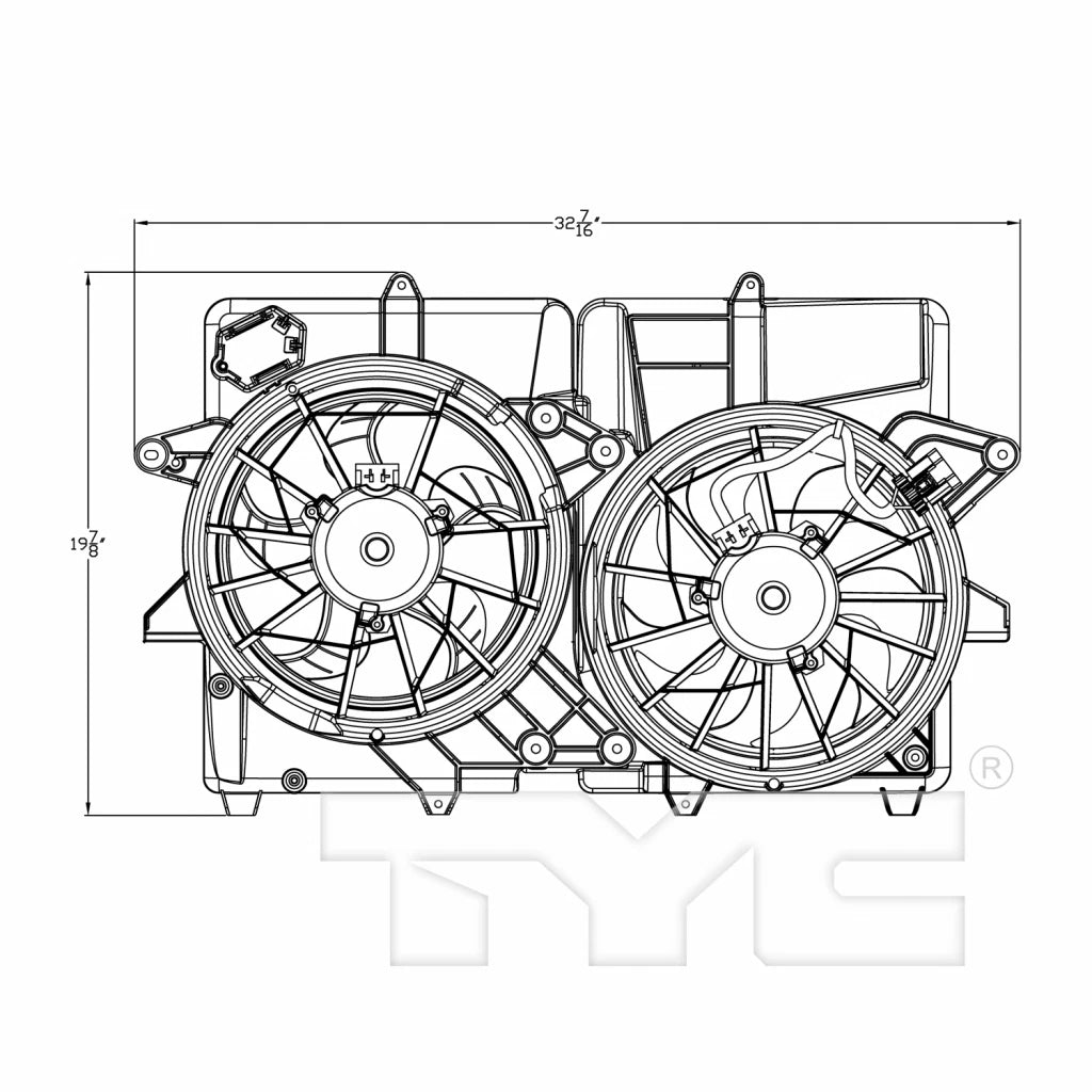 Cooling Fan for Ford Escape (2008–2012) FO3115185, CLX-M0-623240-CL360A55