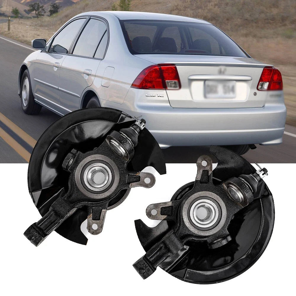 Pair Wheel Hub Bearing Steering Knuckle LH & RH for Honda Civic (2003–2005)