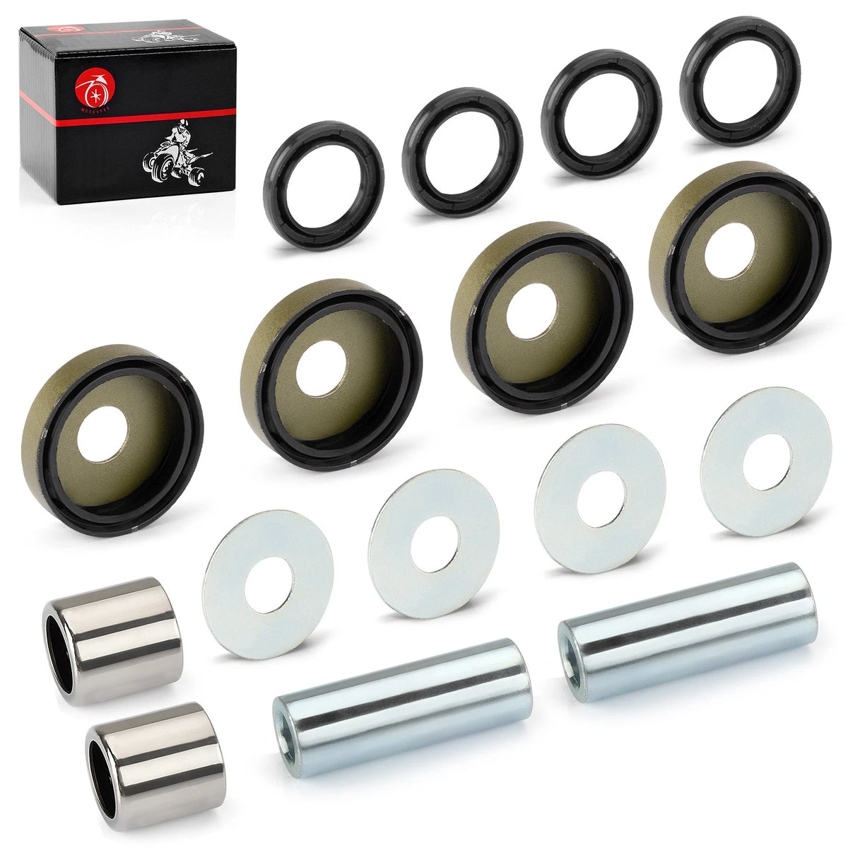 Front Lower A-Arm Bushing & Seal for Suzuki Z400 Quadsport (2003–2014) 52455-43B00, 92026-S096, 3406-112