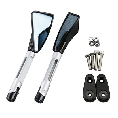 CNC Rear View Side Mirrors for Yamaha R6 (1999–2003) & R1 (2000–2001) Silver