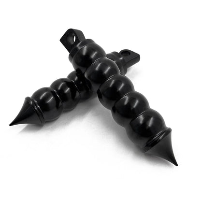 Black Bubble FootPeg Set for Harley Road King Sportster 883 1200