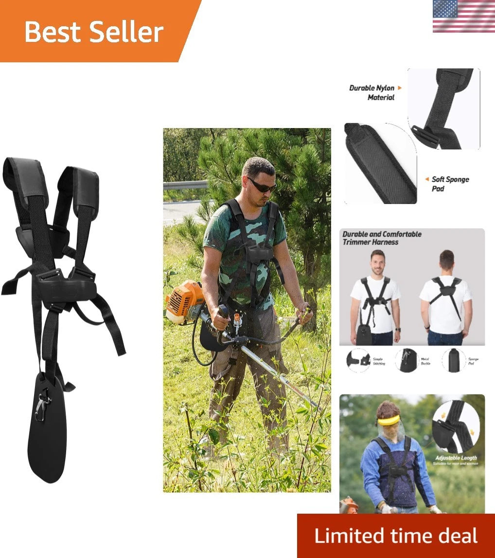 Double Shoulder Weed Eater Strap for Enhanced Comfort (Adjustable Fit)