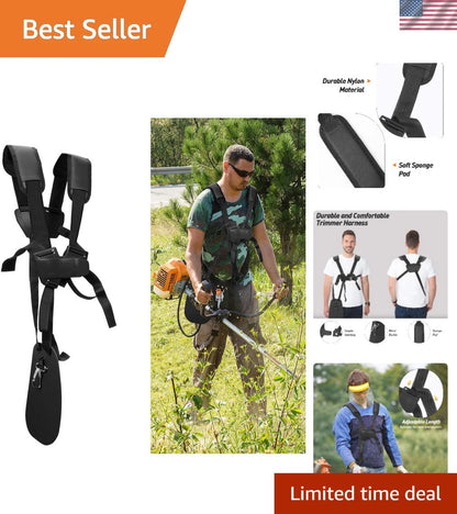 Double Shoulder Weed Eater Strap for Enhanced Comfort (Adjustable Fit)