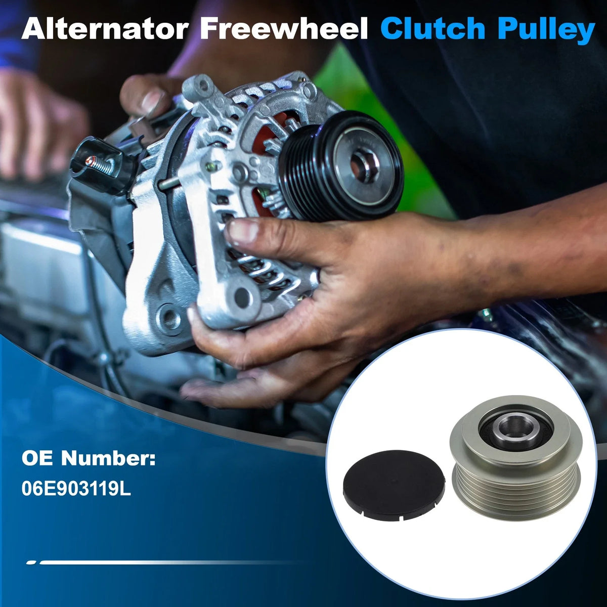 Alternator Freewheel Clutch Pulley 06E903119L for Audi A6 4F2 (2006–2011)